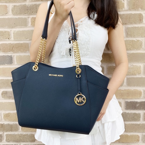 Michael kors Navy chain tote - Picture 2 of 5